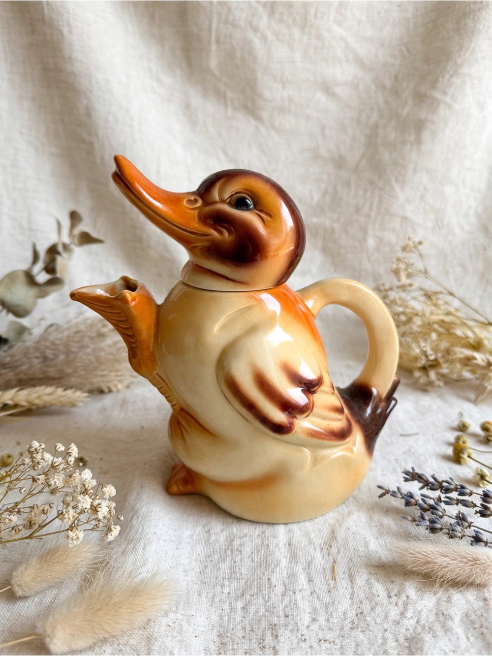 Vintage Mid Century Modern Cortendorf West Germany Duck Teapot